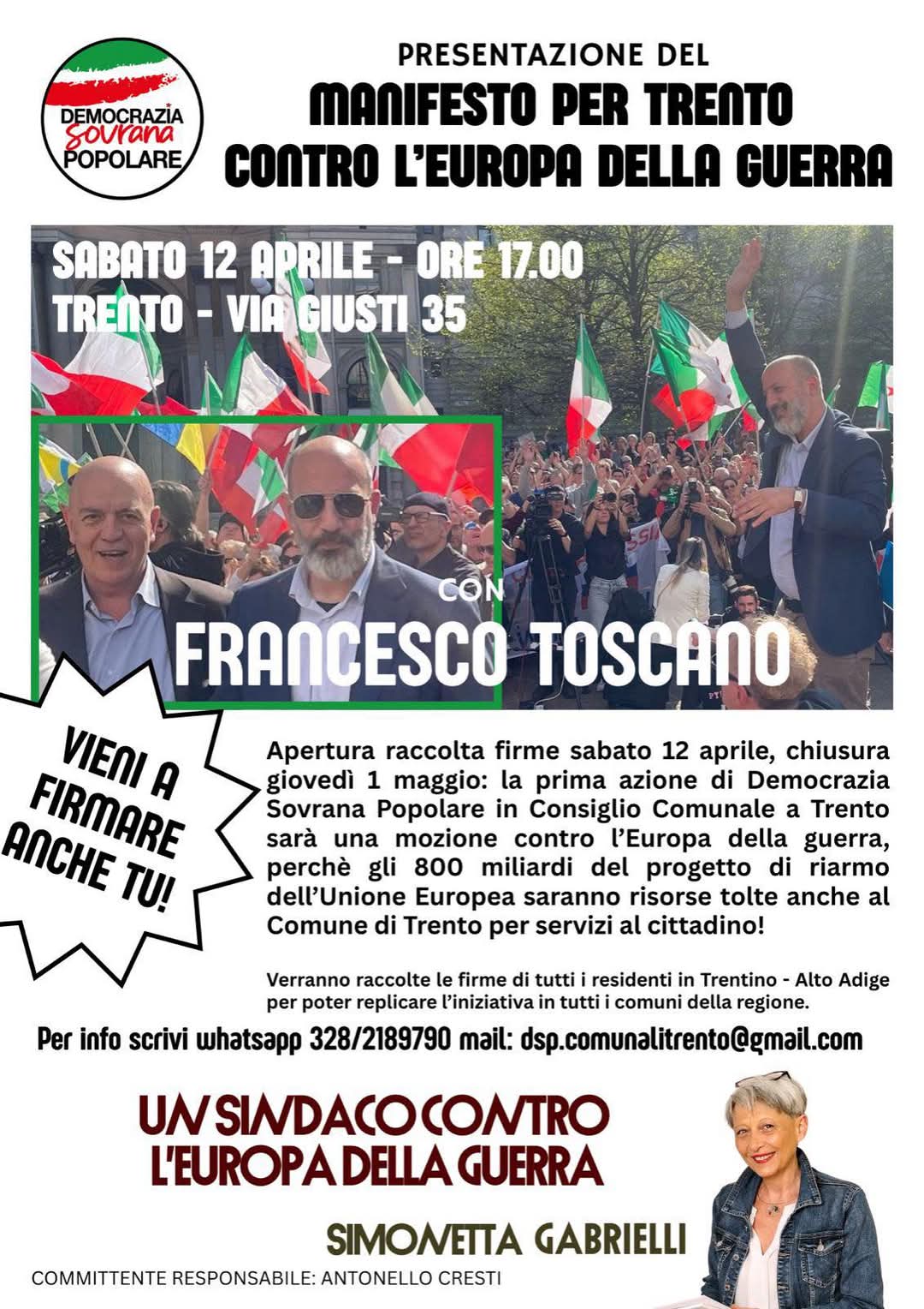 VIENI A FORMARE ANCHE TU CON FRANCESCO TOSCANO